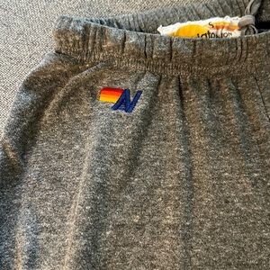 Smiley Aviator Nation gray sweatpants size S